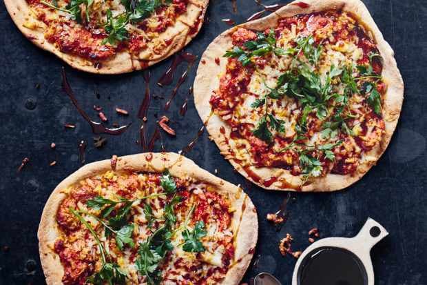 halloumi flatbread pizza
